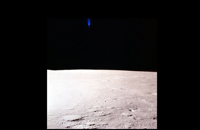 Apollo 11 Lunar Surface UFO P-51 Blue